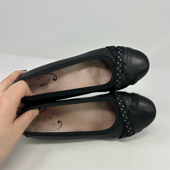 ABEO Nellie B.I.O. System Nellie Women's Wedge Pumps Black Studded Size 8M - Picture 9 of 10